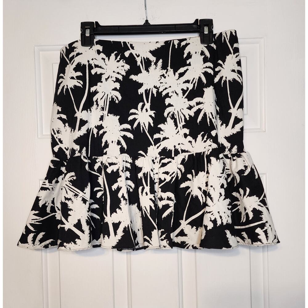 Nicole Miller Atelier Skirt Palm Trees Size 12